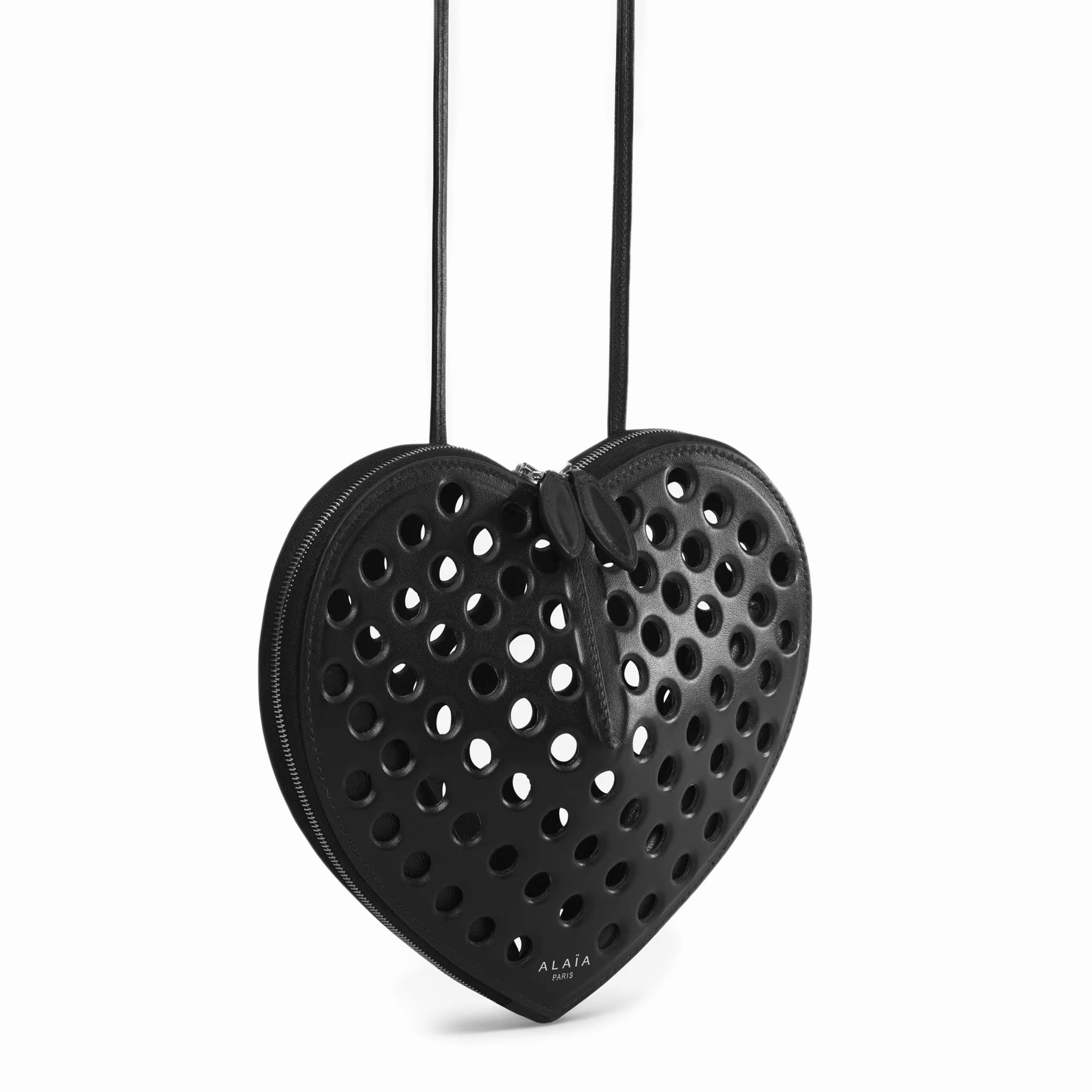 Le Cur Bag Lux Calfskin, Black Perfo Pois