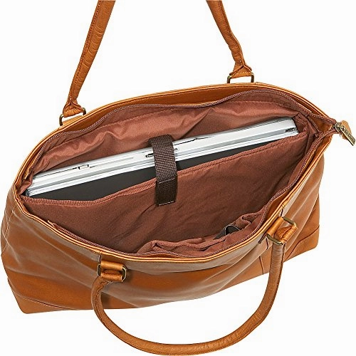 Le Donne Leather Women'S Laptop/Handbag Brief (Caf)