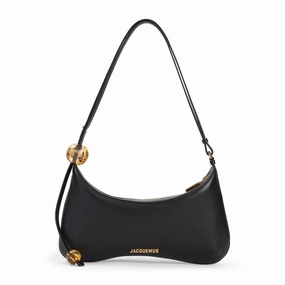 Le Grand Bisou Perle Black Lamb Leather Handbag