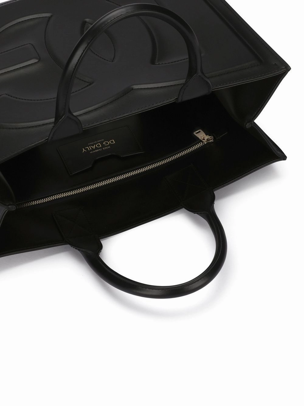 Leather shopper bag