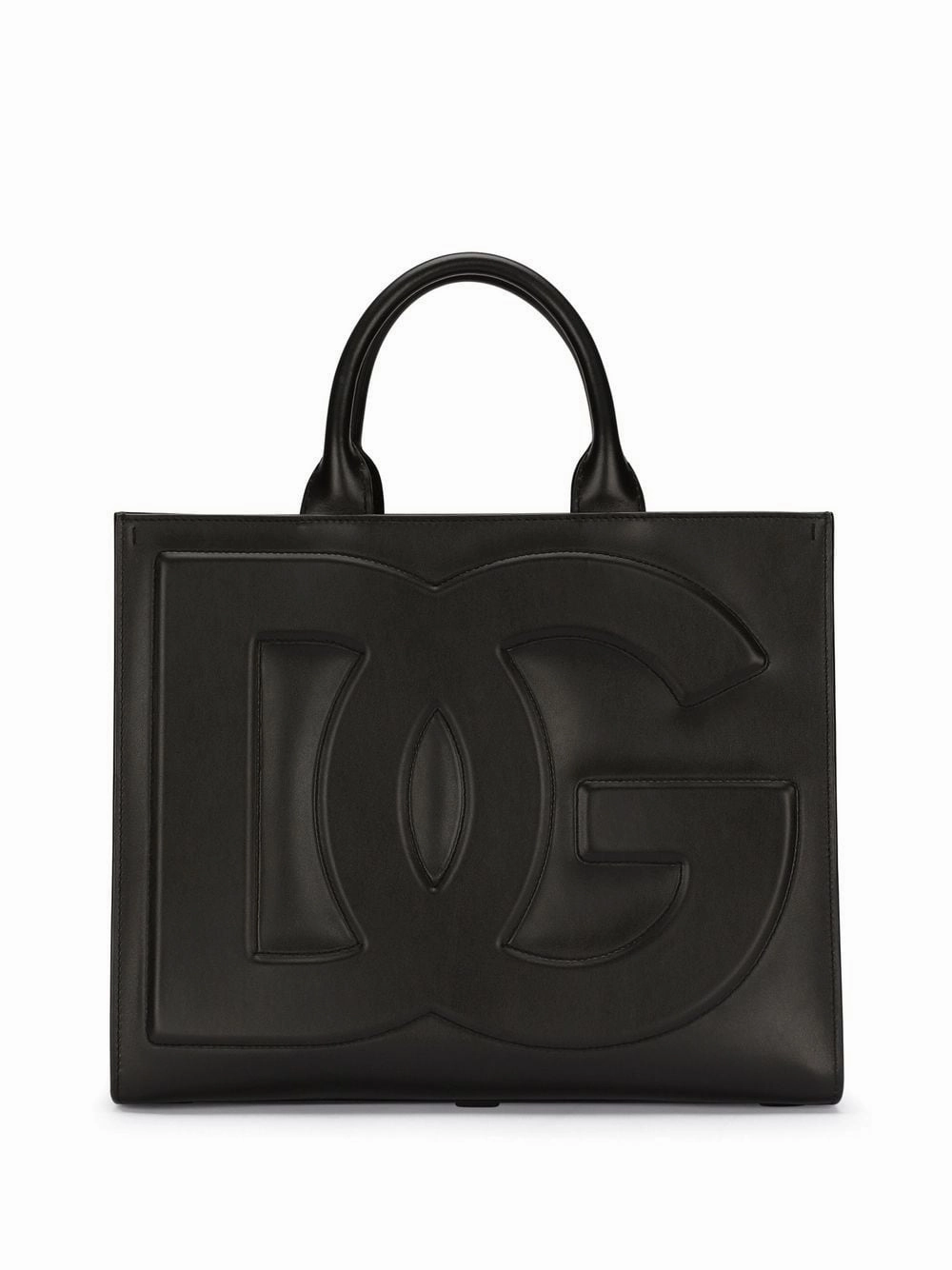 Leather shopper bag