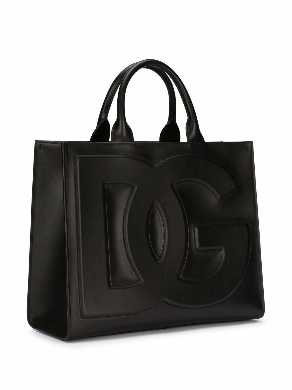 Leather shopper bag