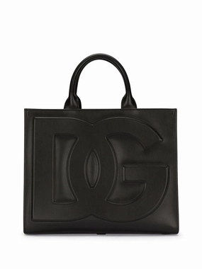 Leather shopper bag