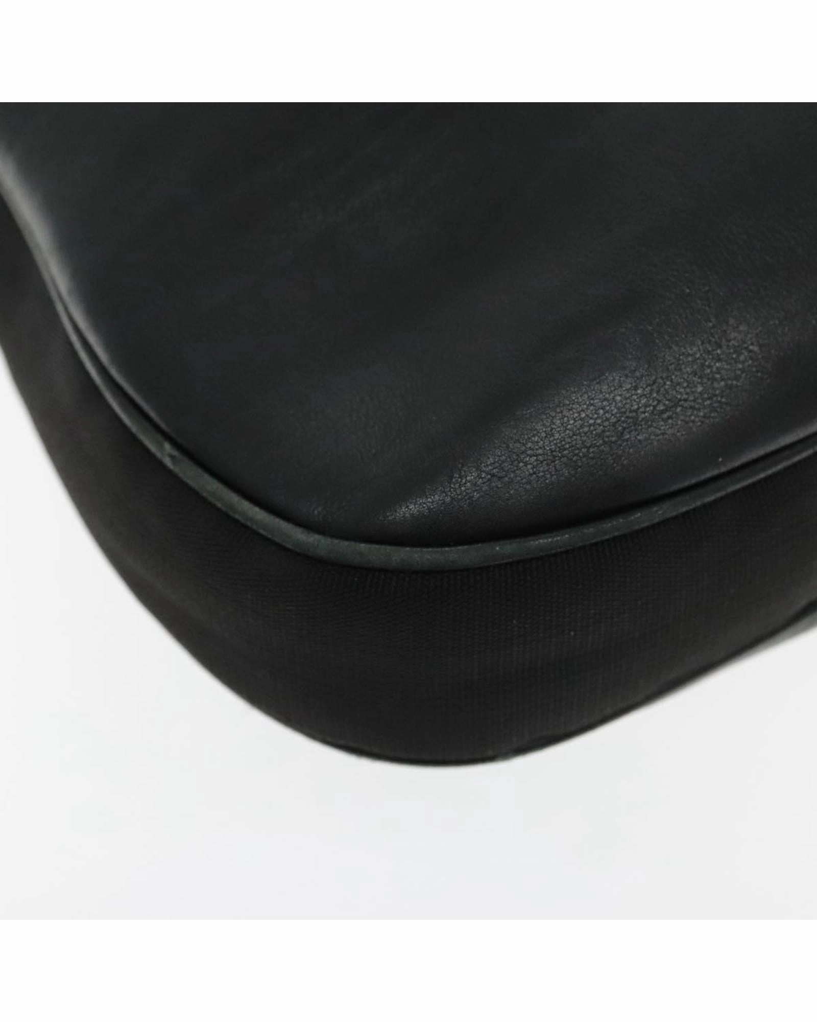 Leather Shoulder Bag with Silver Accents