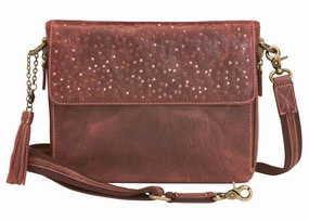 Leather Shoulder ClutchRed