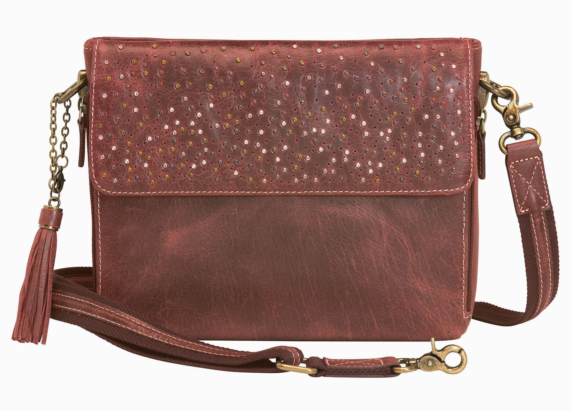 Leather Shoulder ClutchRed