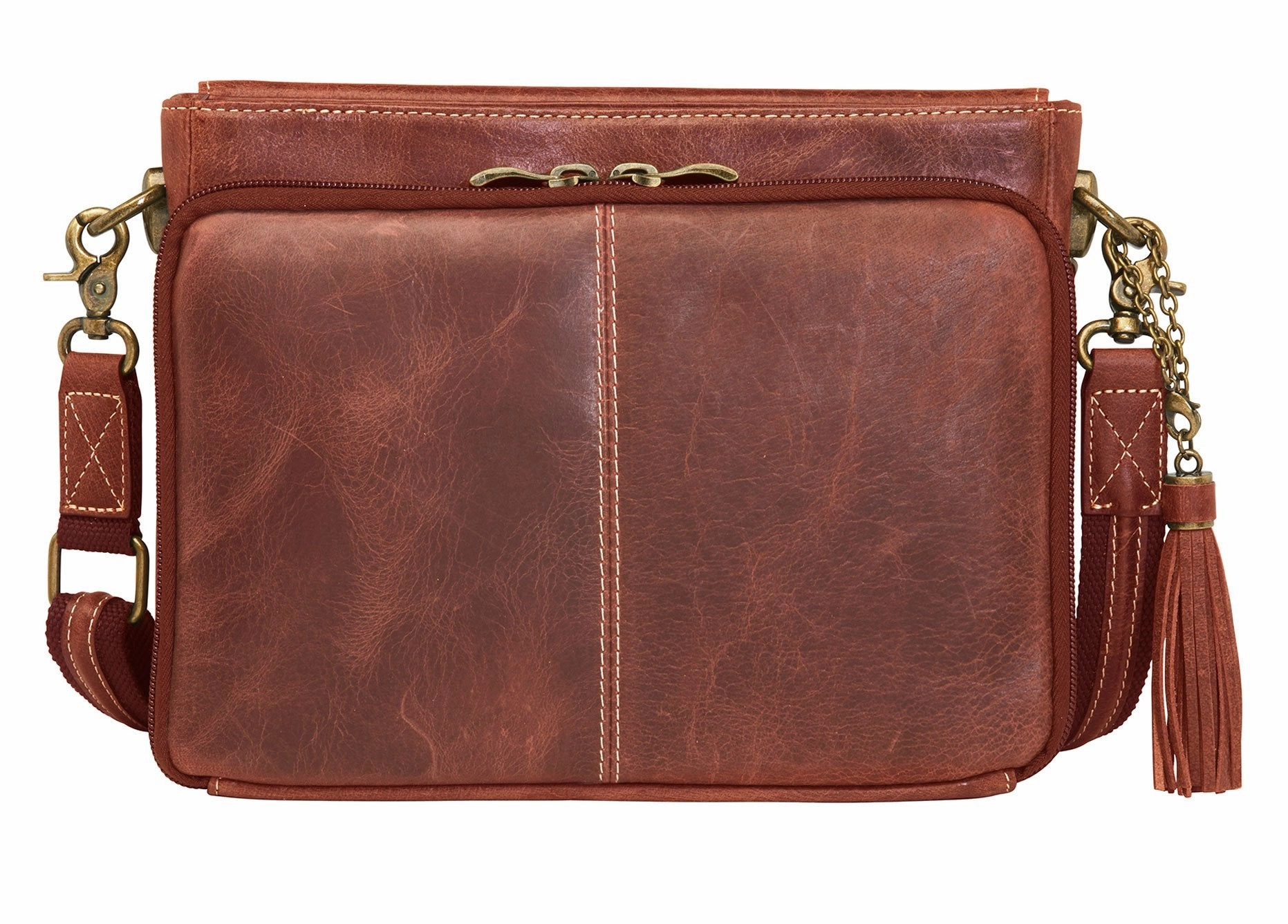 Leather Shoulder ClutchRed
