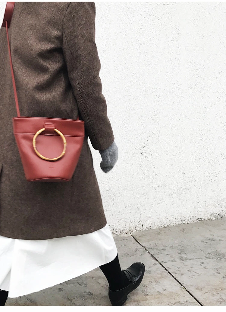 LEATHER WOMENs Bucket Purse Handbag SHOULDER BAG FOR WOMEN
