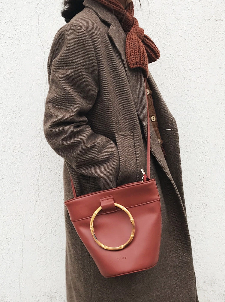 LEATHER WOMENs Bucket Purse Handbag SHOULDER BAG FOR WOMEN