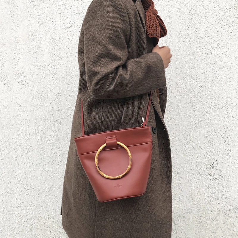 LEATHER WOMENs Bucket Purse Handbag SHOULDER BAG FOR WOMEN