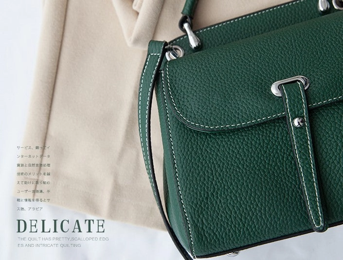 Leather Womens Stylish Green Handbag Purse Crossbody Purse Shoulder Bag for Women