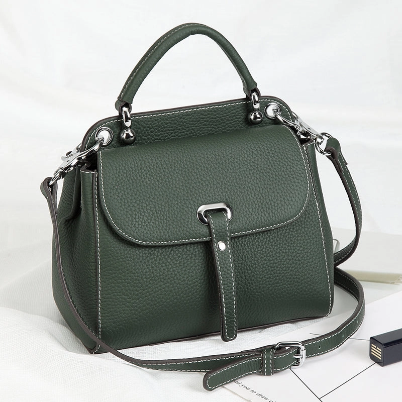 Leather Womens Stylish Green Handbag Purse Crossbody Purse Shoulder Bag for Women