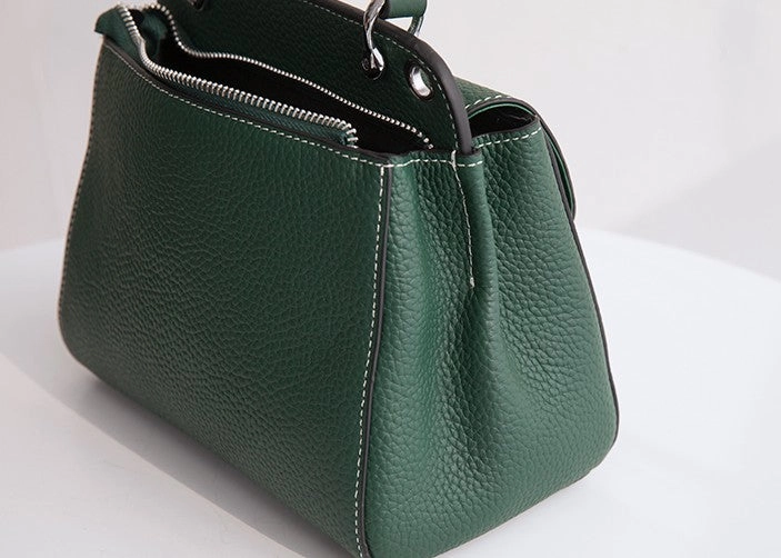 Leather Womens Stylish Green Handbag Purse Crossbody Purse Shoulder Bag for Women