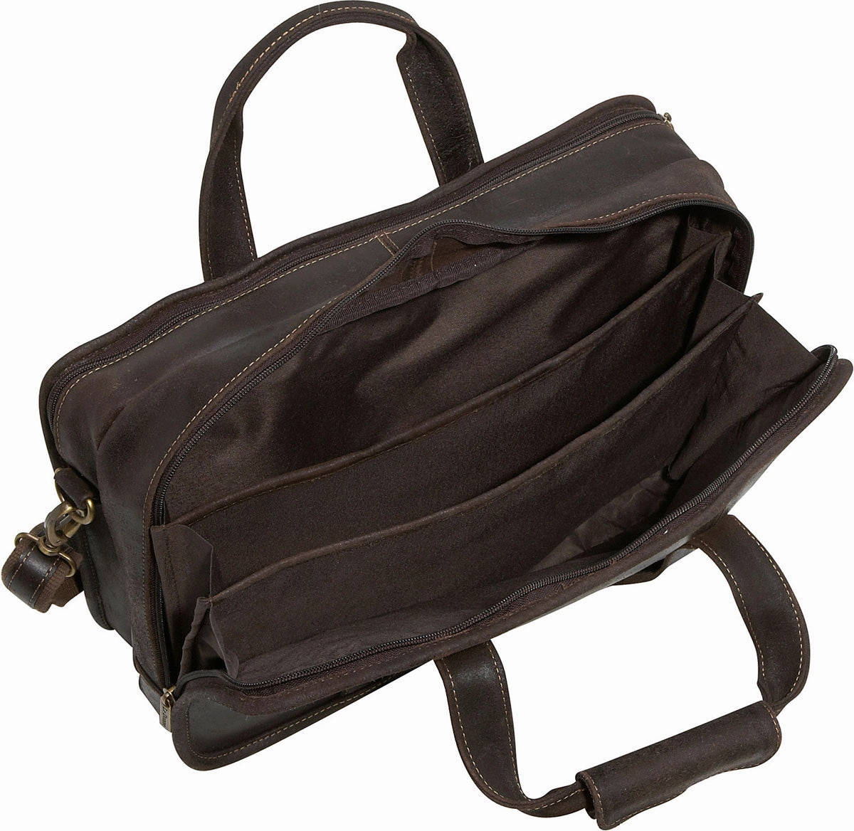 Ledonne Leather Distressed Leather Multi Function Brief