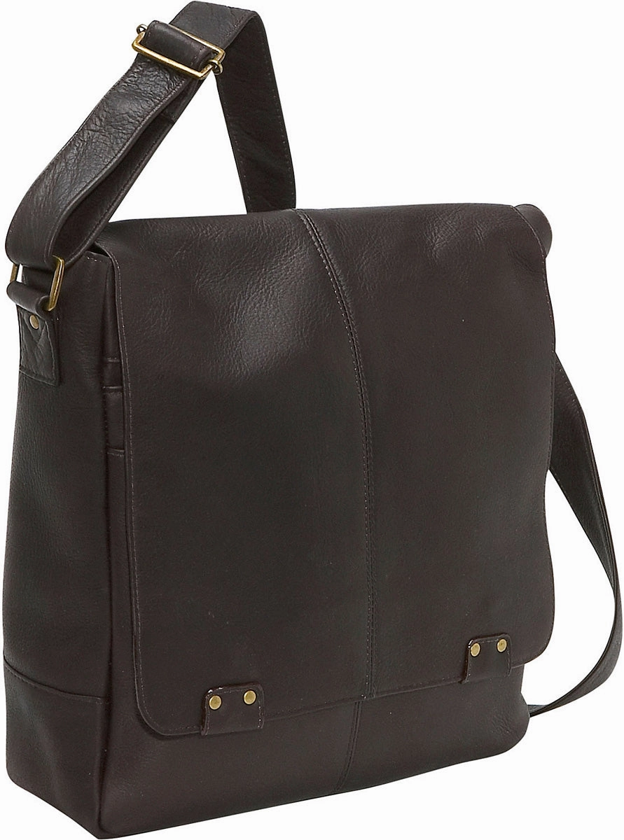 Ledonne Leather Rivet Computer Messenger