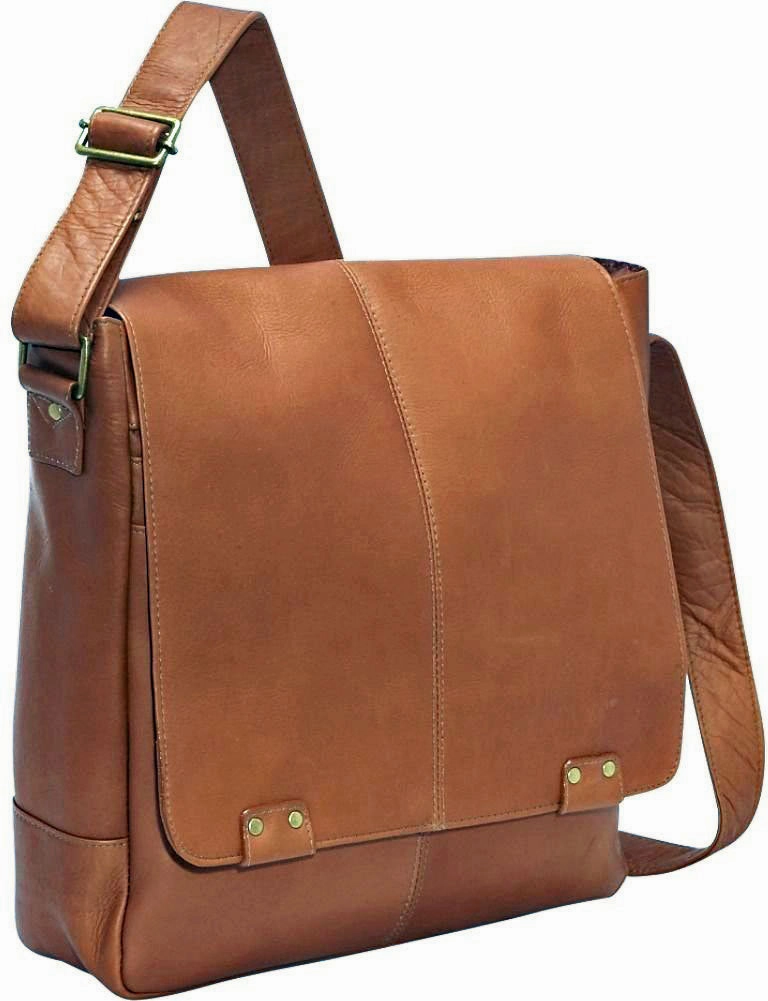 Ledonne Leather Rivet Computer Messenger