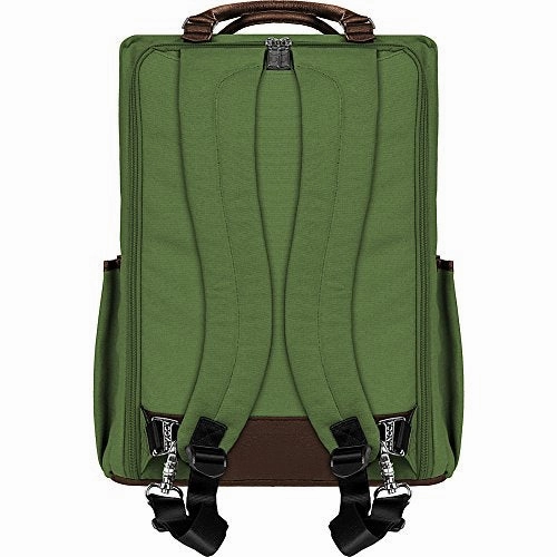 Lencca Novo Canvas And Vegan Leather Backpack Crossover For Up To 15.6 " Laptops (Lennovogrn)