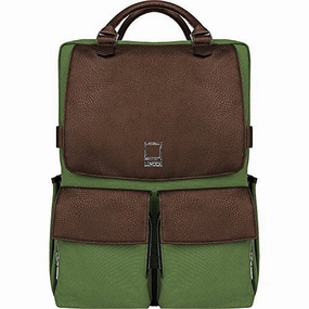 Lencca Novo Canvas And Vegan Leather Backpack Crossover For Up To 15.6 " Laptops (Lennovogrn)