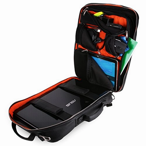 Lencca Quadra 4-In-1 Backpack   Messenger   Briefcase   Tote Bag For Up To 15.6 Inch Laptops -