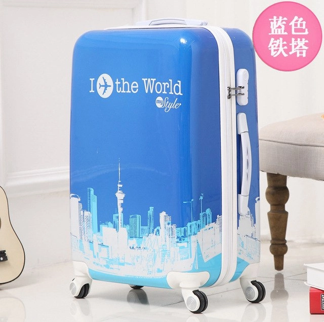 Letrend Tower Style Student Rolling Luggage Spinner Women Trolley Suitcase Wheels 20 Inch Carry