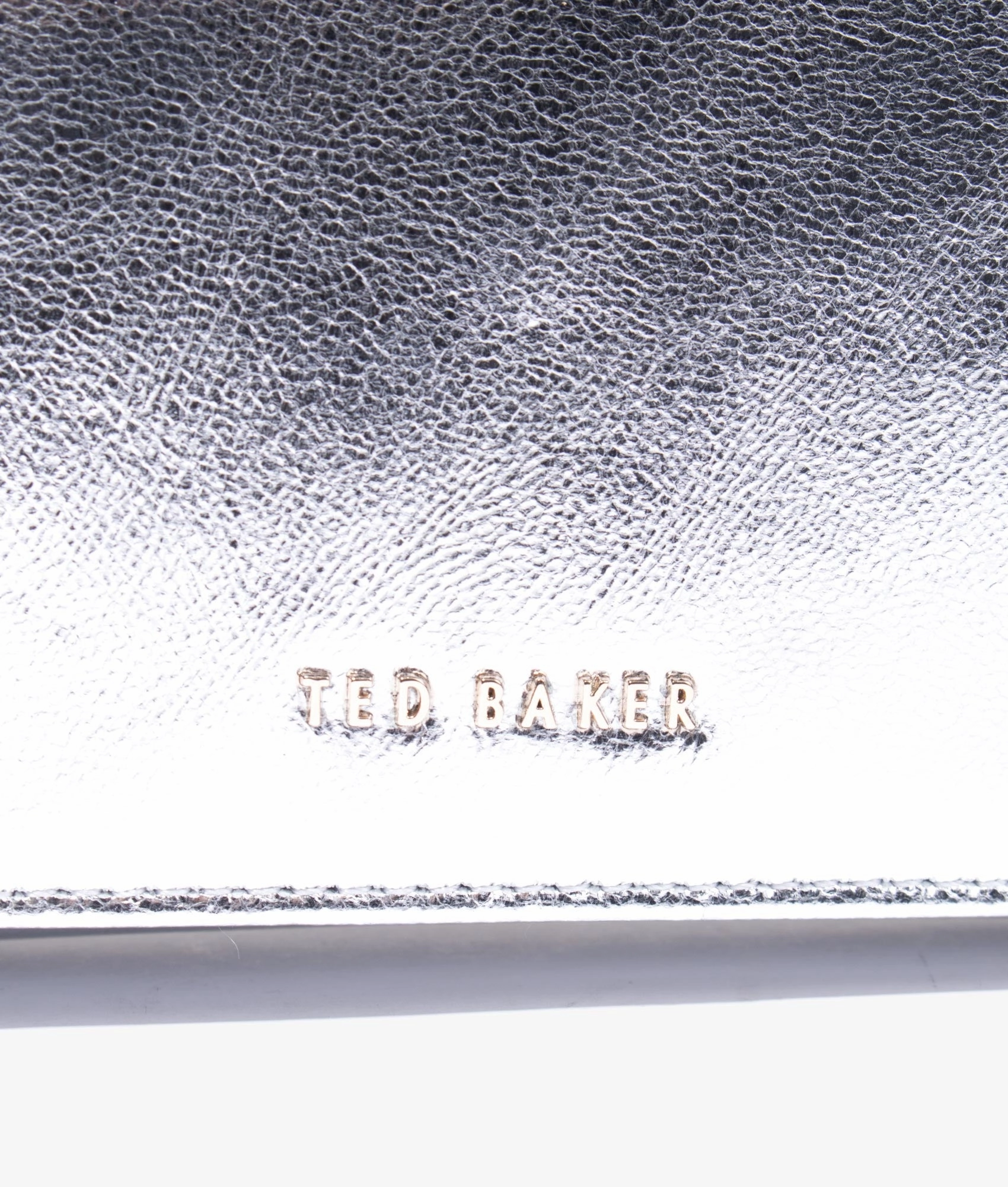 Liberta metallic purse on a chain in silver