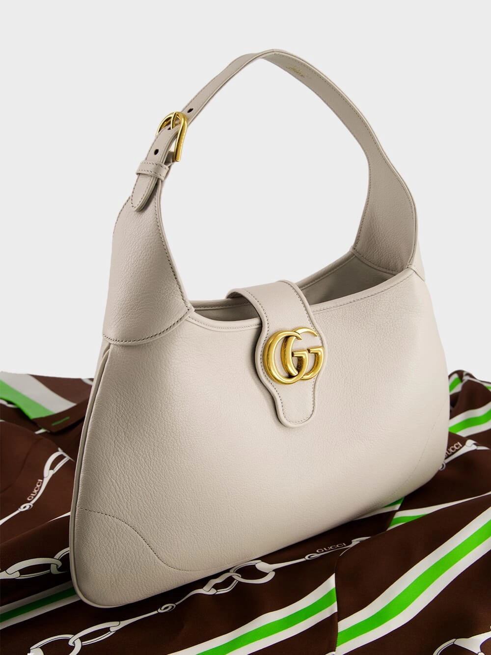 Light Grey Aphrodite Medium Shoulder Bag