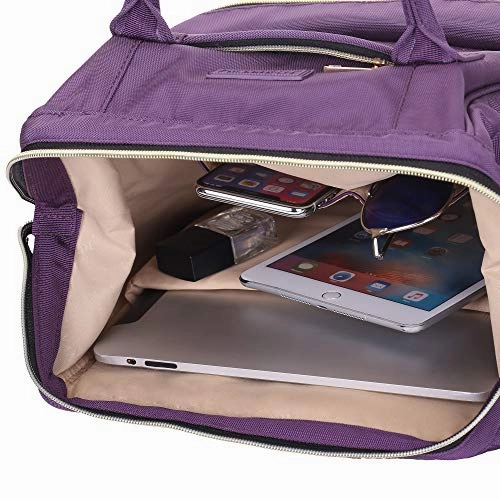 Lily & Drew Casual Travel Daypack School Backpack For Men Women And 14 Inch Laptop Computer, With