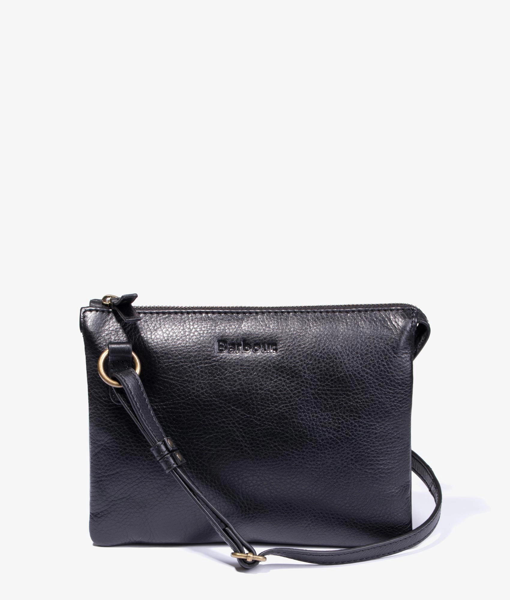 Lochy leather crossbody in black