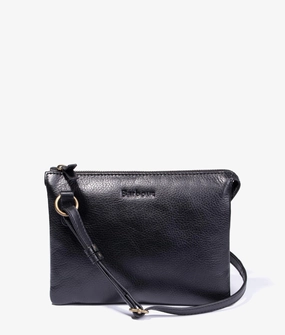Lochy leather crossbody in black