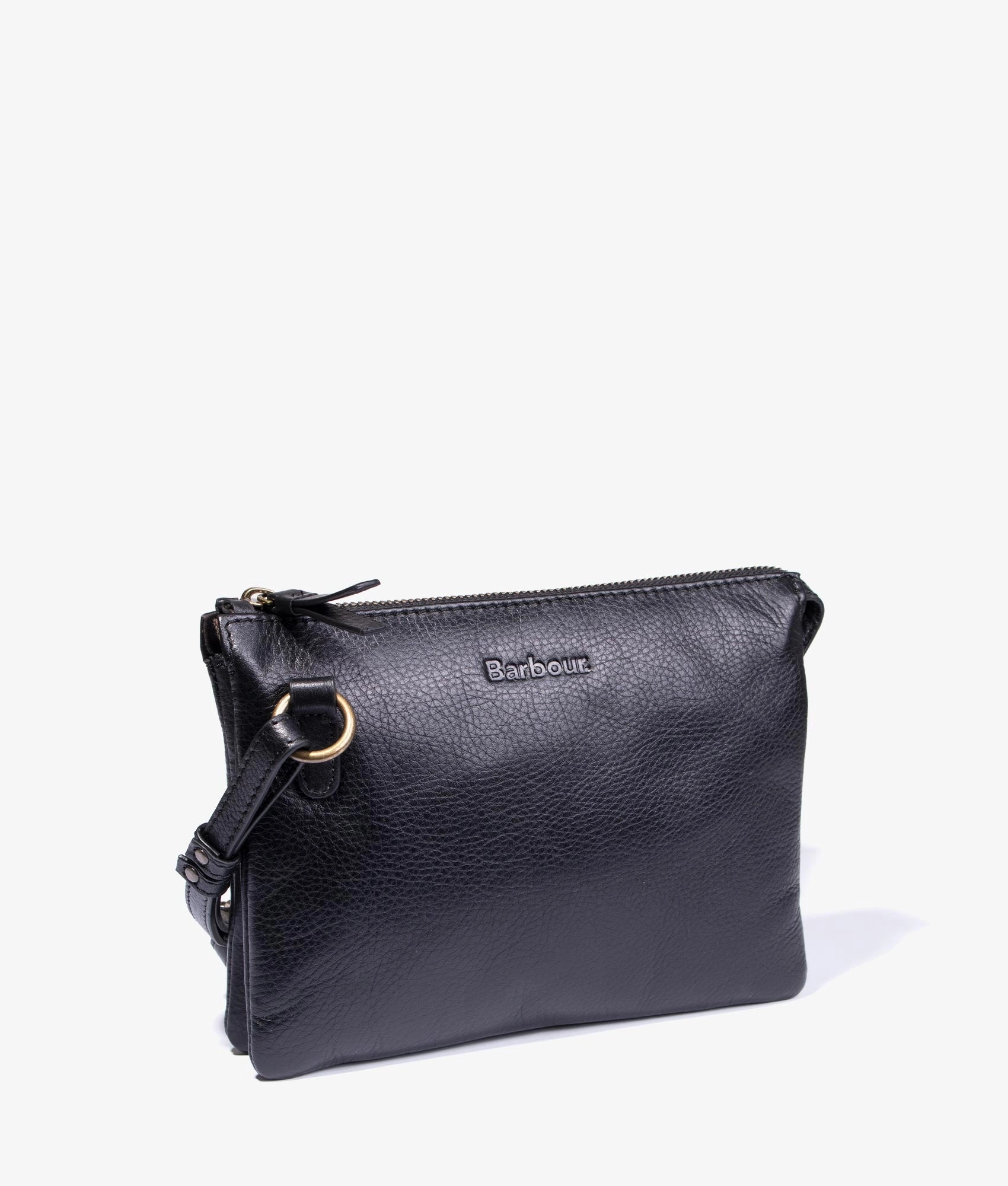 Lochy leather crossbody in black