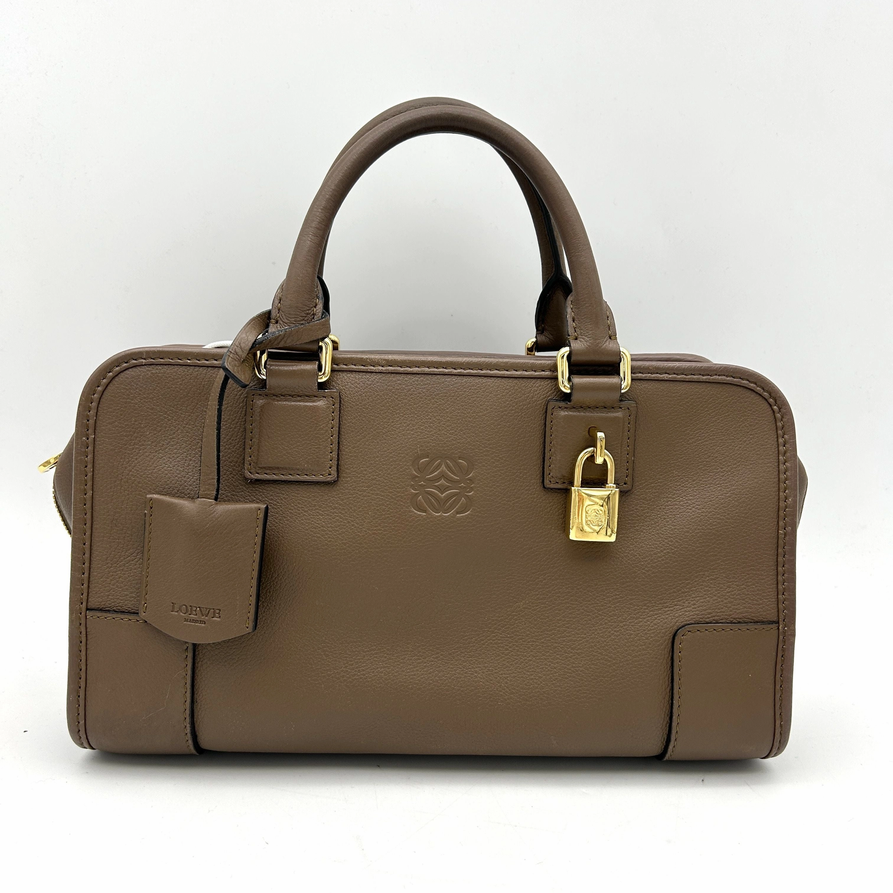 Loewe | Bags | Loewe Amazona 23 Handbag Shoulder Bag 2way Mini Boston Crossbody Dark Brown LA33196
