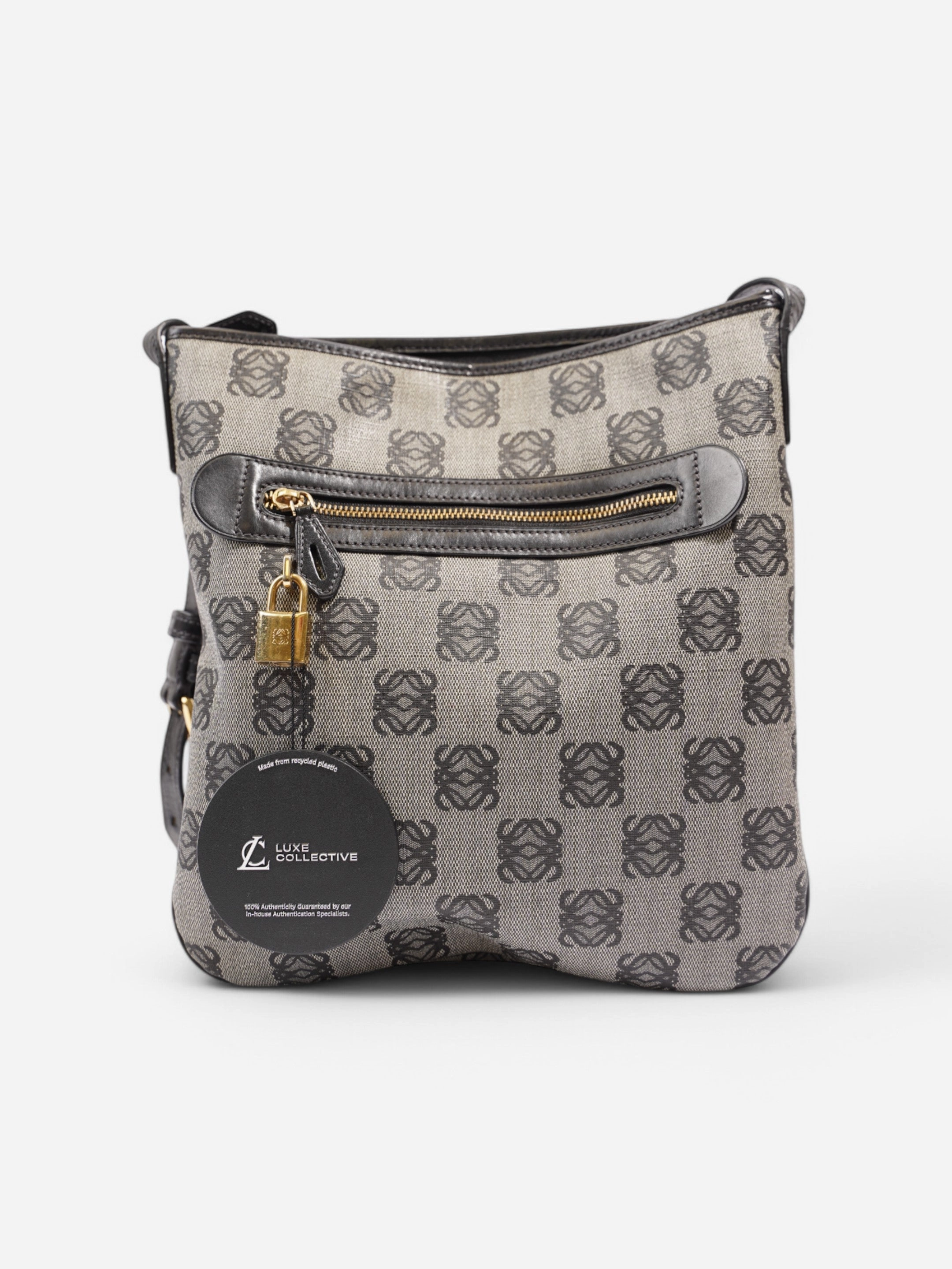 Loewe Anagram Crossbody Grey Canvas