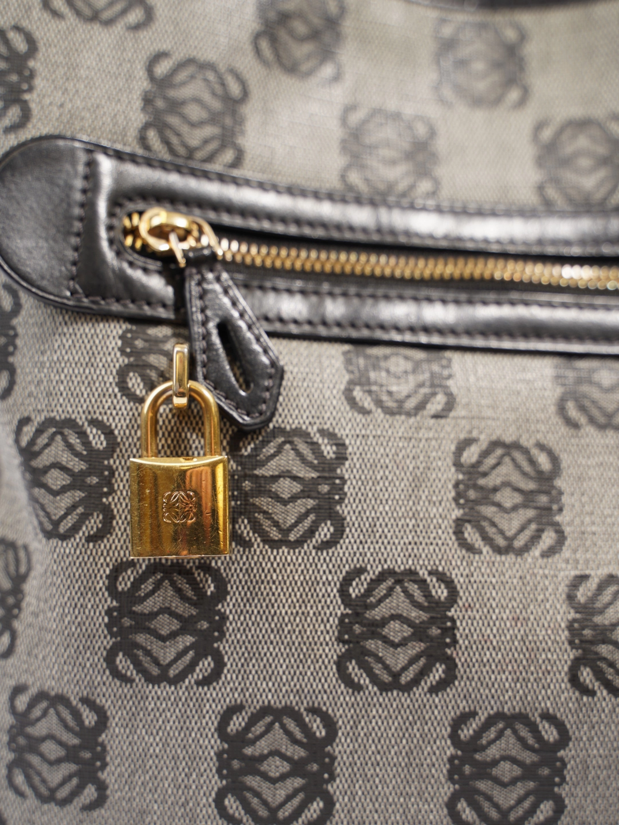 Loewe Anagram Crossbody Grey Canvas