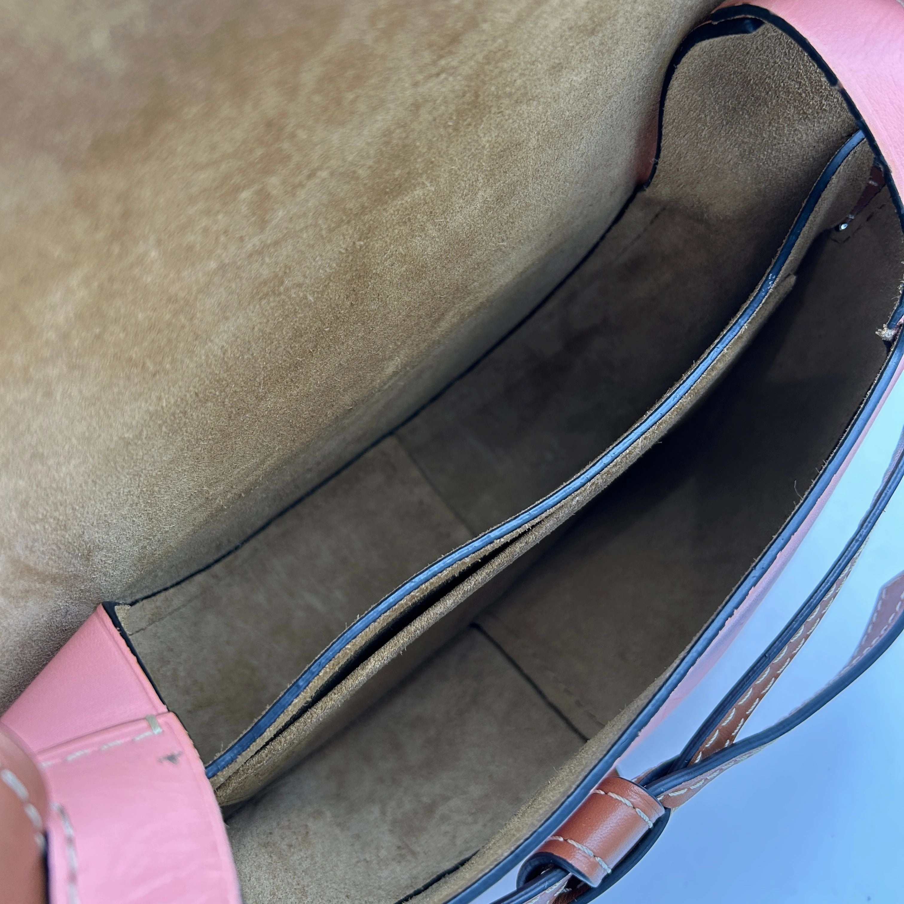 LOEWE Calfskin Small Gate Crossbody Bag Orange Blossom LA30340