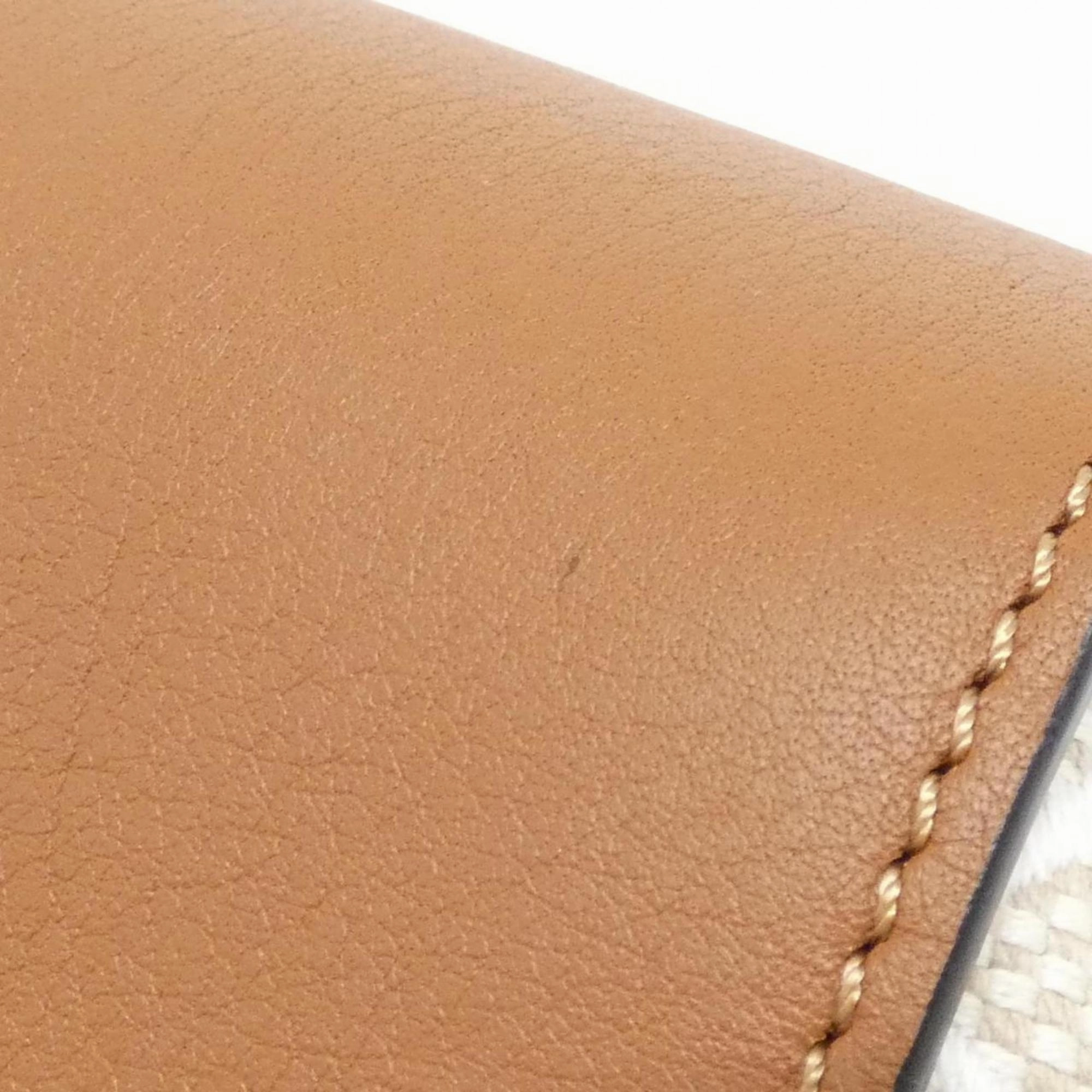 Loewe Canvas Leather Shoulder Bag (Pre-Owned)
