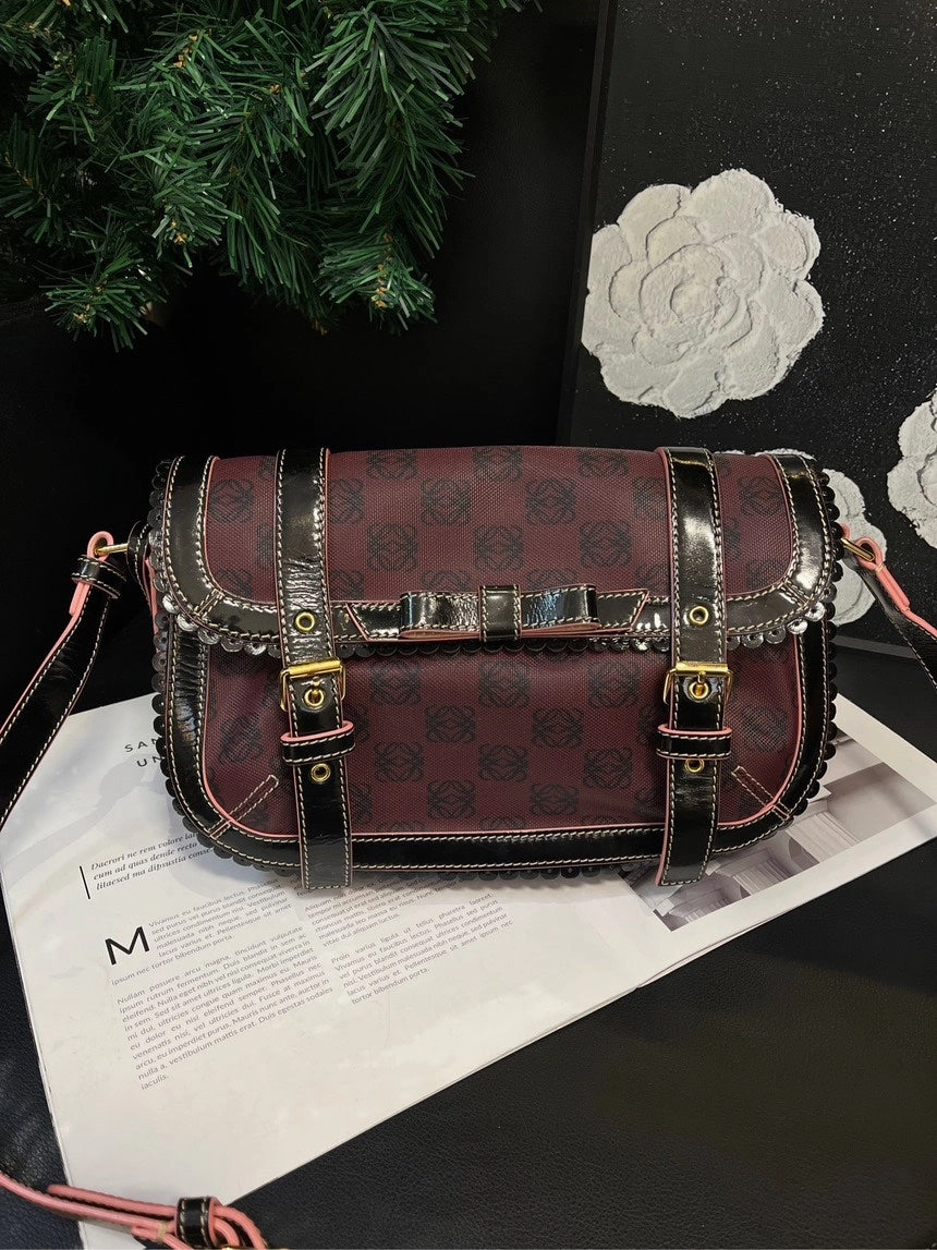 loewe cherry bow postman cambridge crossbody bag
