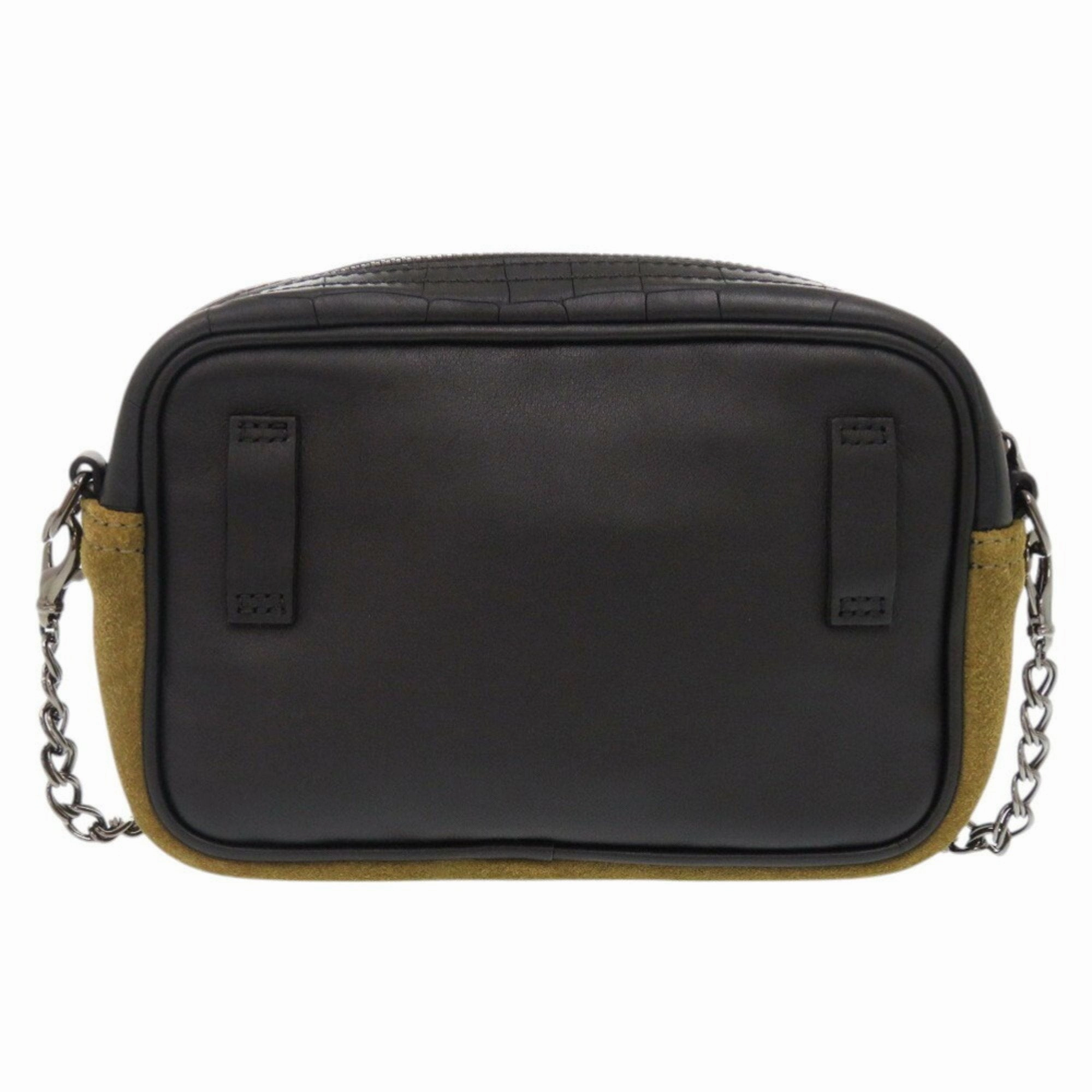 Longchamp  Leather Suede Shoulder Bag (Pre-Owned)