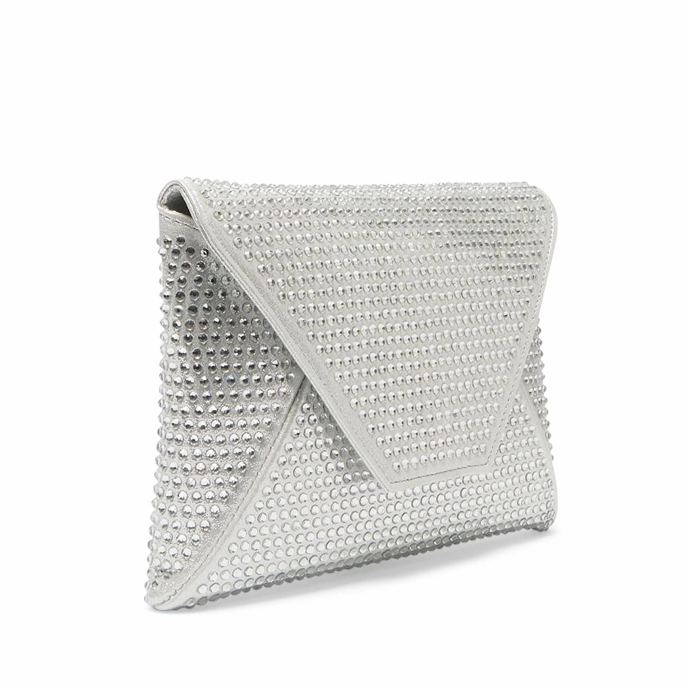 Lorna Clutch in Silver Crystal