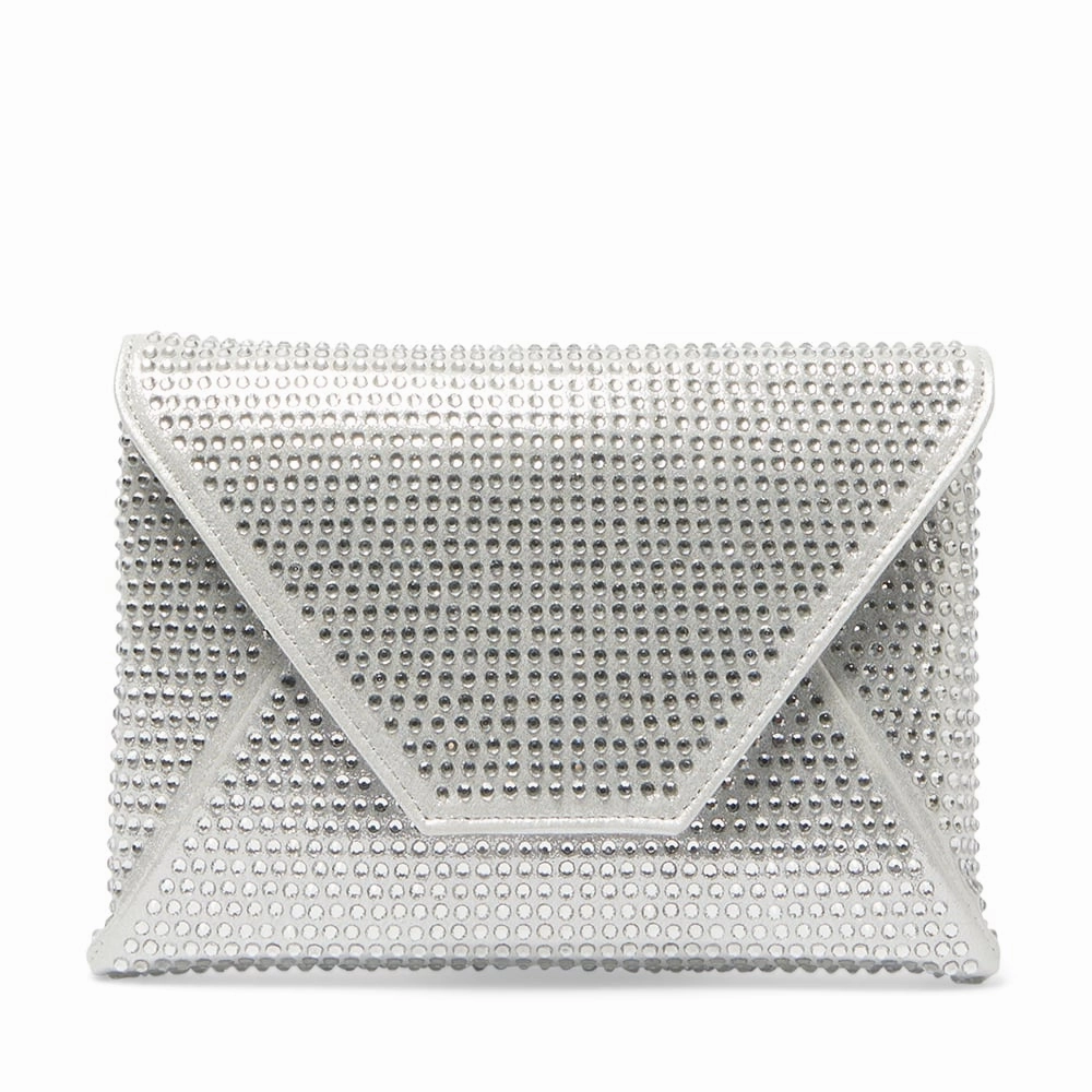 Lorna Clutch in Silver Crystal