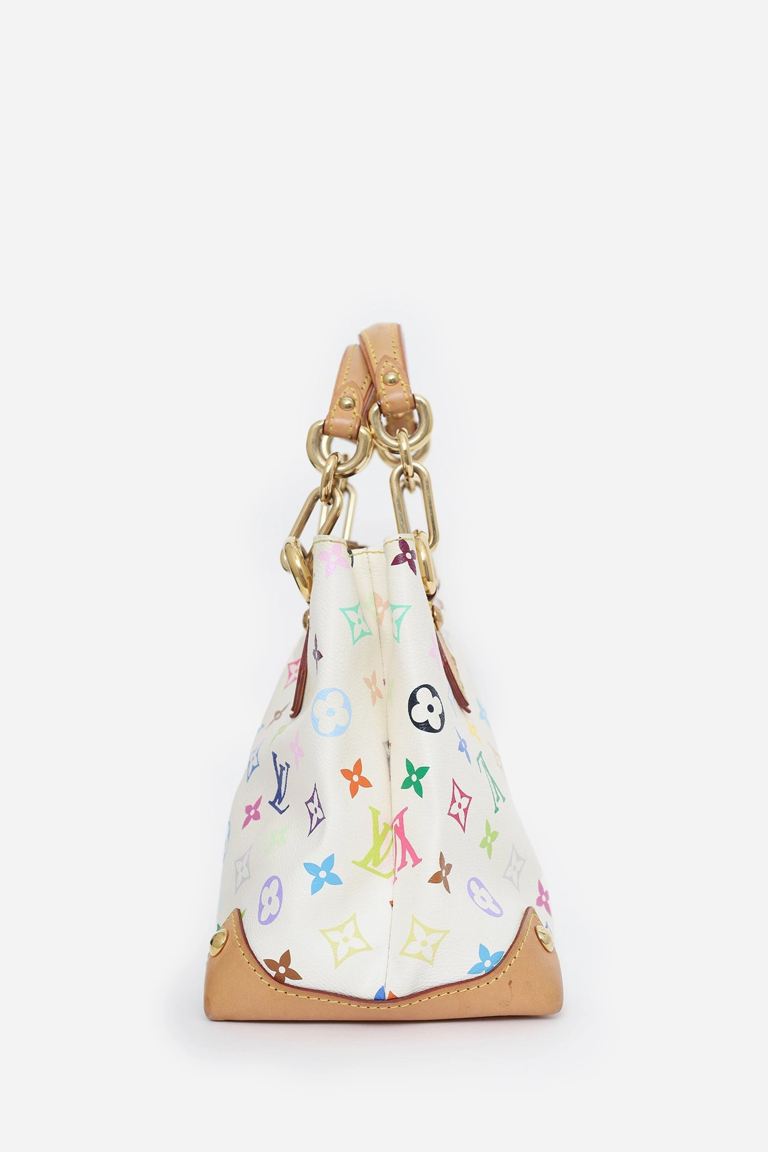 Louis Vuitton 2005 White/Multicolor Monogram Audra Tote Bag
