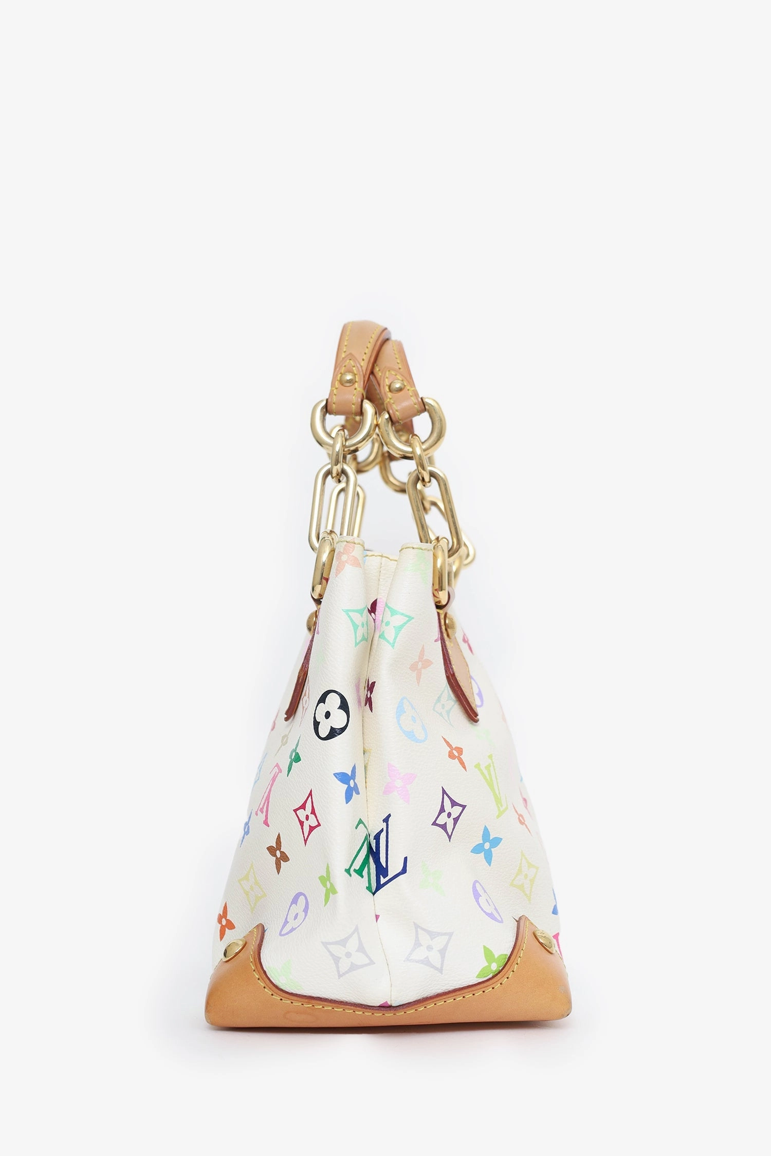 Louis Vuitton 2005 White/Multicolor Monogram Audra Tote Bag