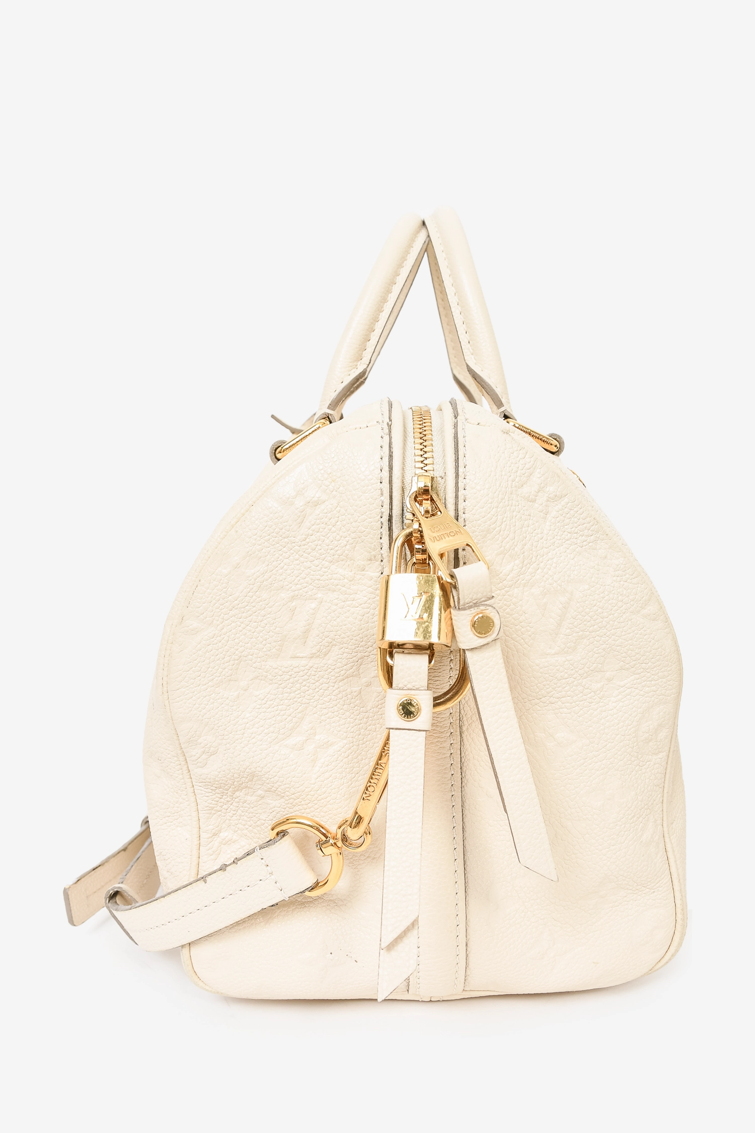 Louis Vuitton 2013 Cream Empreinte Leather Speedy 30 Crossbody