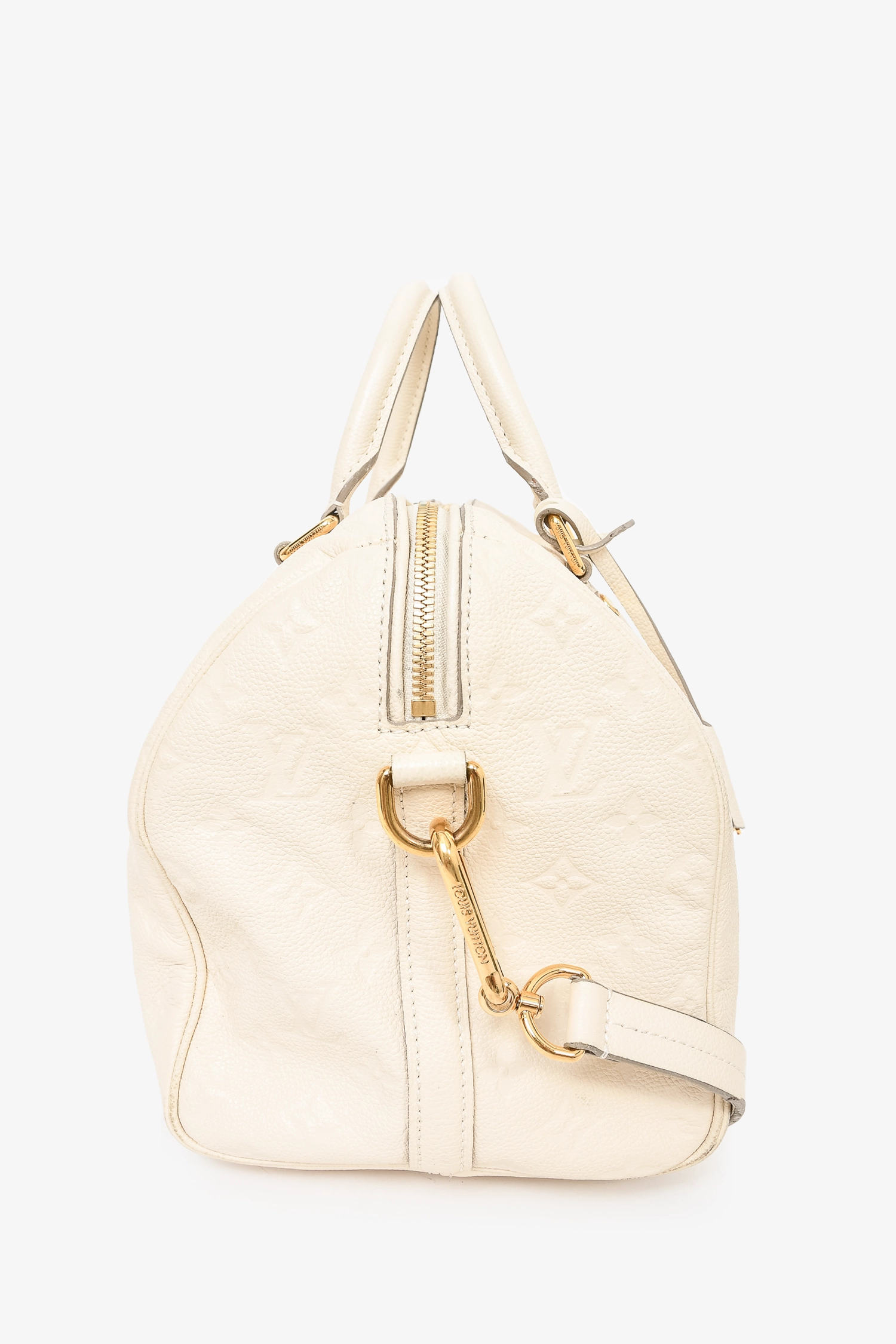 Louis Vuitton 2013 Cream Empreinte Leather Speedy 30 Crossbody