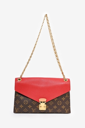 Louis Vuitton 2016 Red Monogram 'Saint Placide' Handbag
