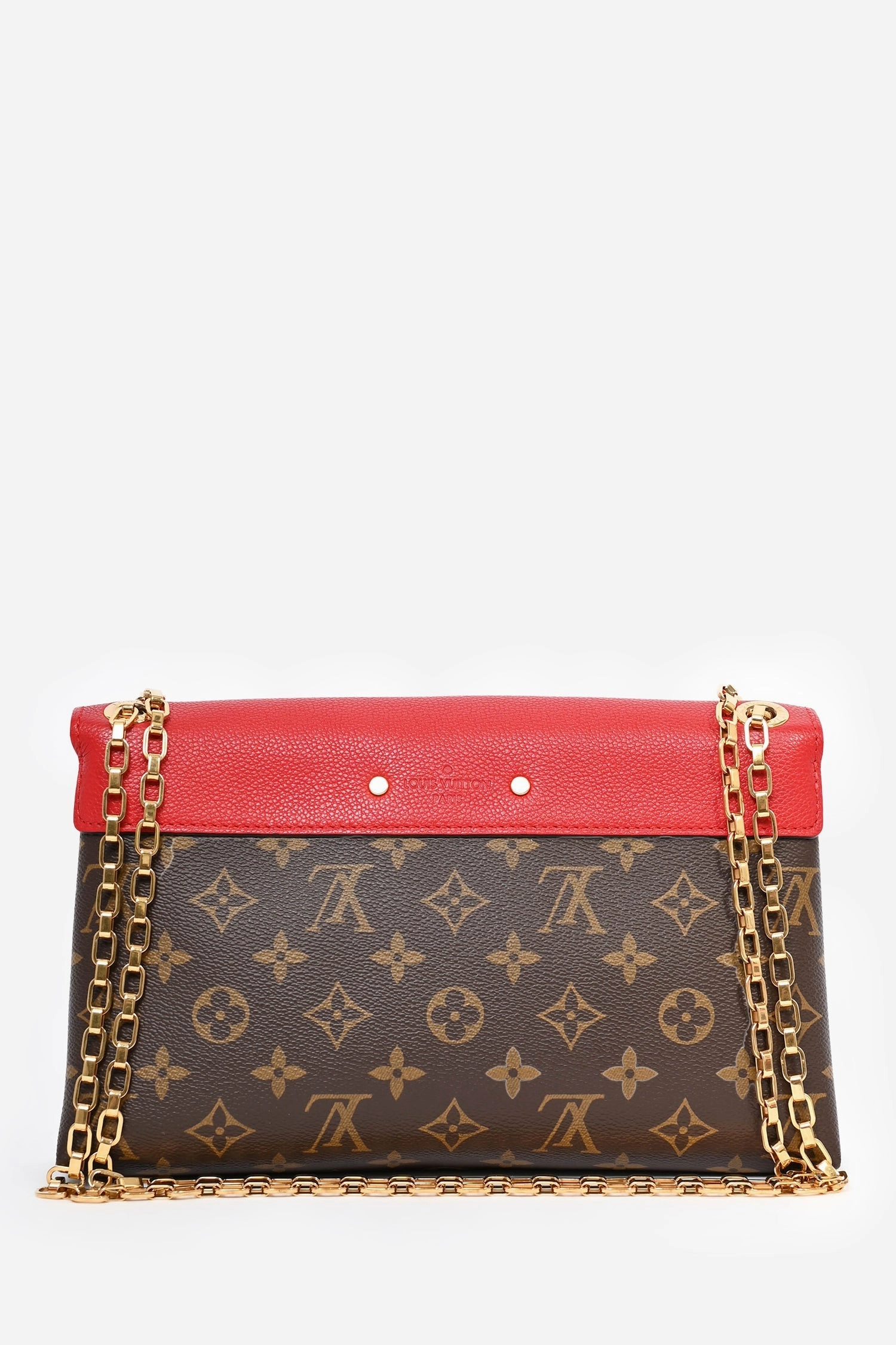 Louis Vuitton 2016 Red Monogram 'Saint Placide' Handbag