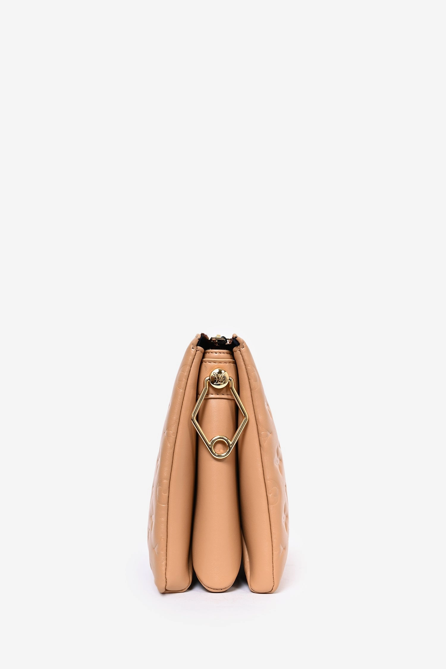Louis Vuitton 2021 Camel Empreinte Leather Coussin PM Crossbody Bag with Chain Strap