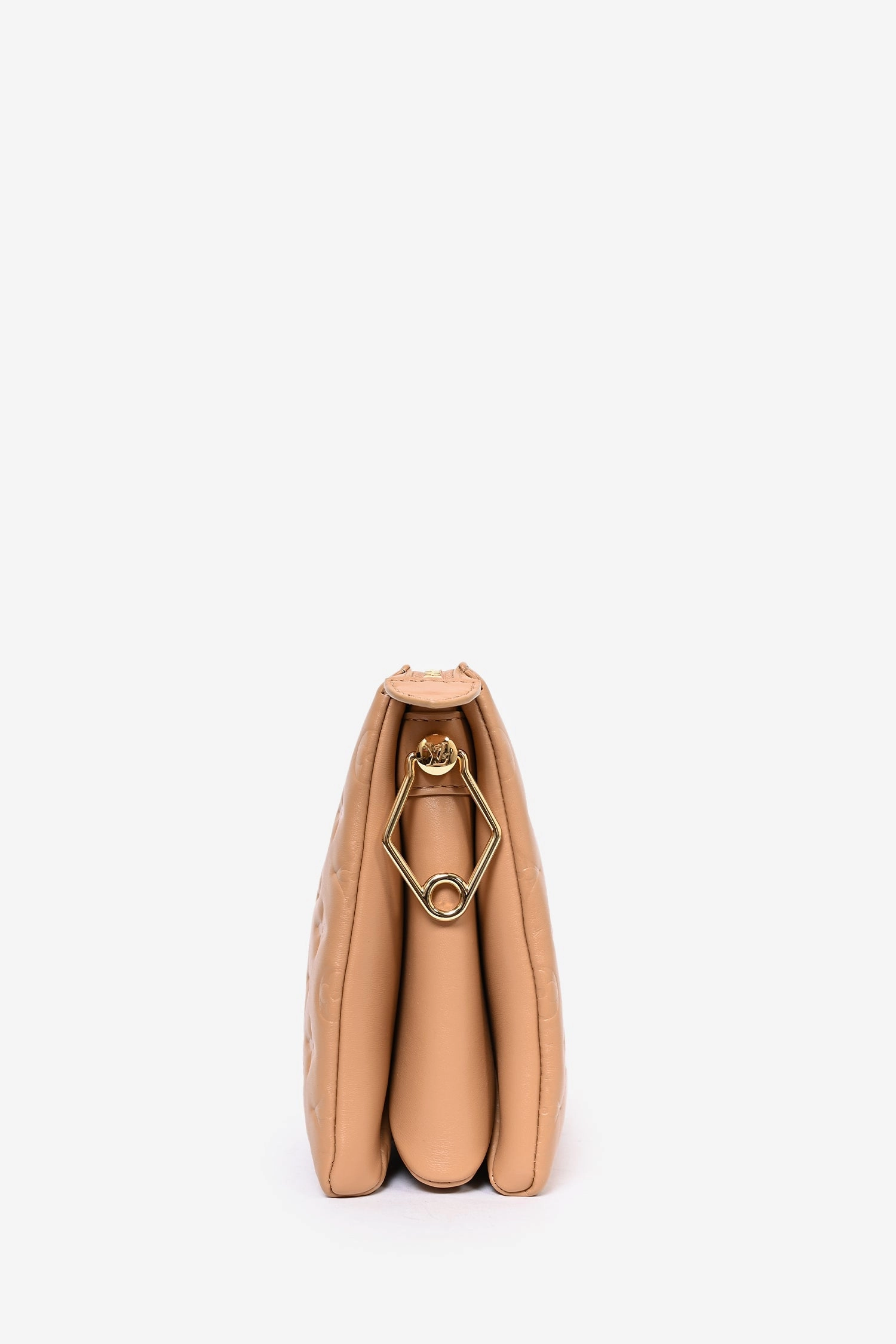 Louis Vuitton 2021 Camel Empreinte Leather Coussin PM Crossbody Bag with Chain Strap