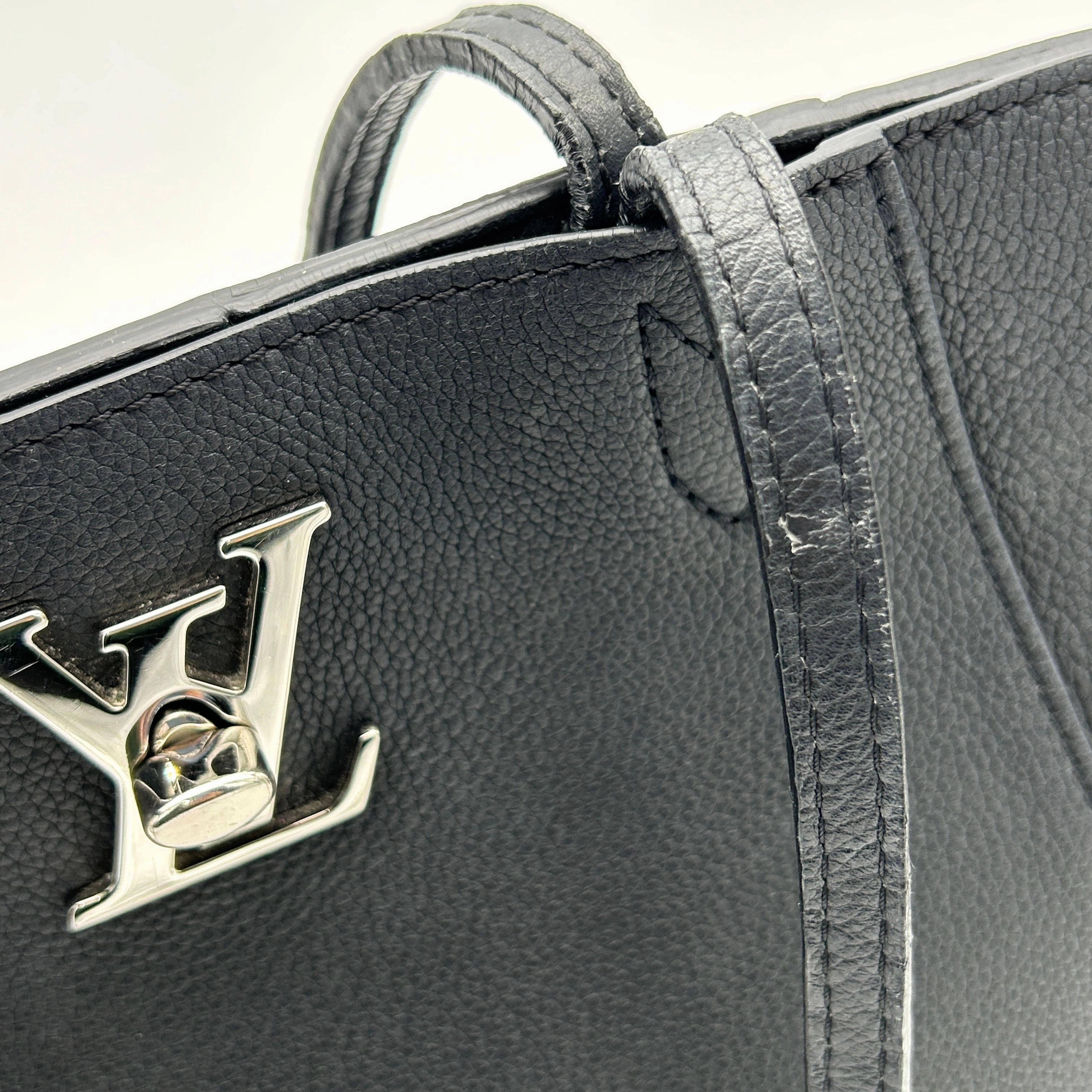 Louis Vuitton | Bags | Louis Vuitton Lock Me Cabas Tote Bag Shoulder Bag Leather Noir LA36917