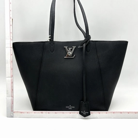 Louis Vuitton | Bags | Louis Vuitton Lock Me Cabas Tote Bag Shoulder Bag Leather Noir LA36917