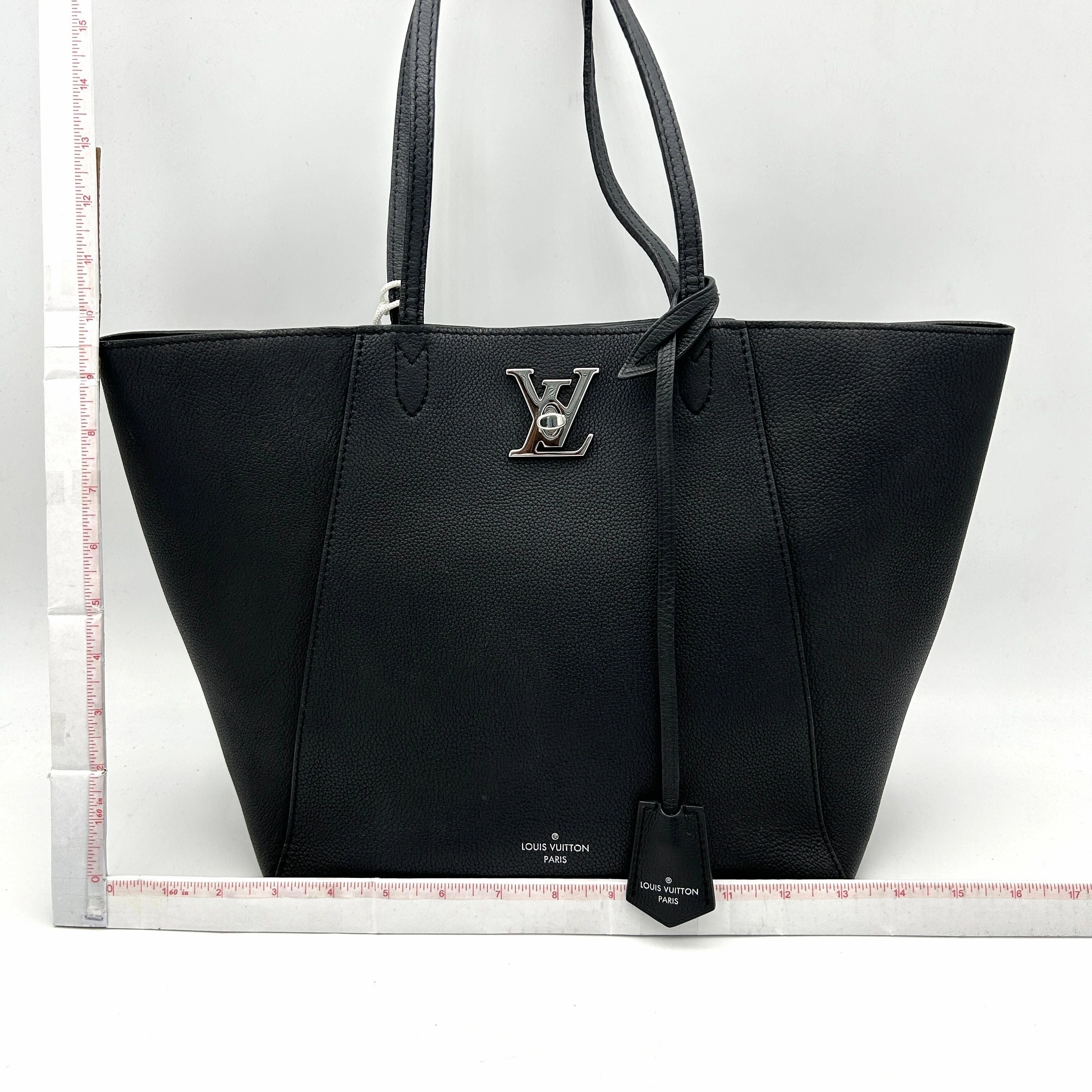Louis Vuitton | Bags | Louis Vuitton Lock Me Cabas Tote Bag Shoulder Bag Leather Noir LA36917